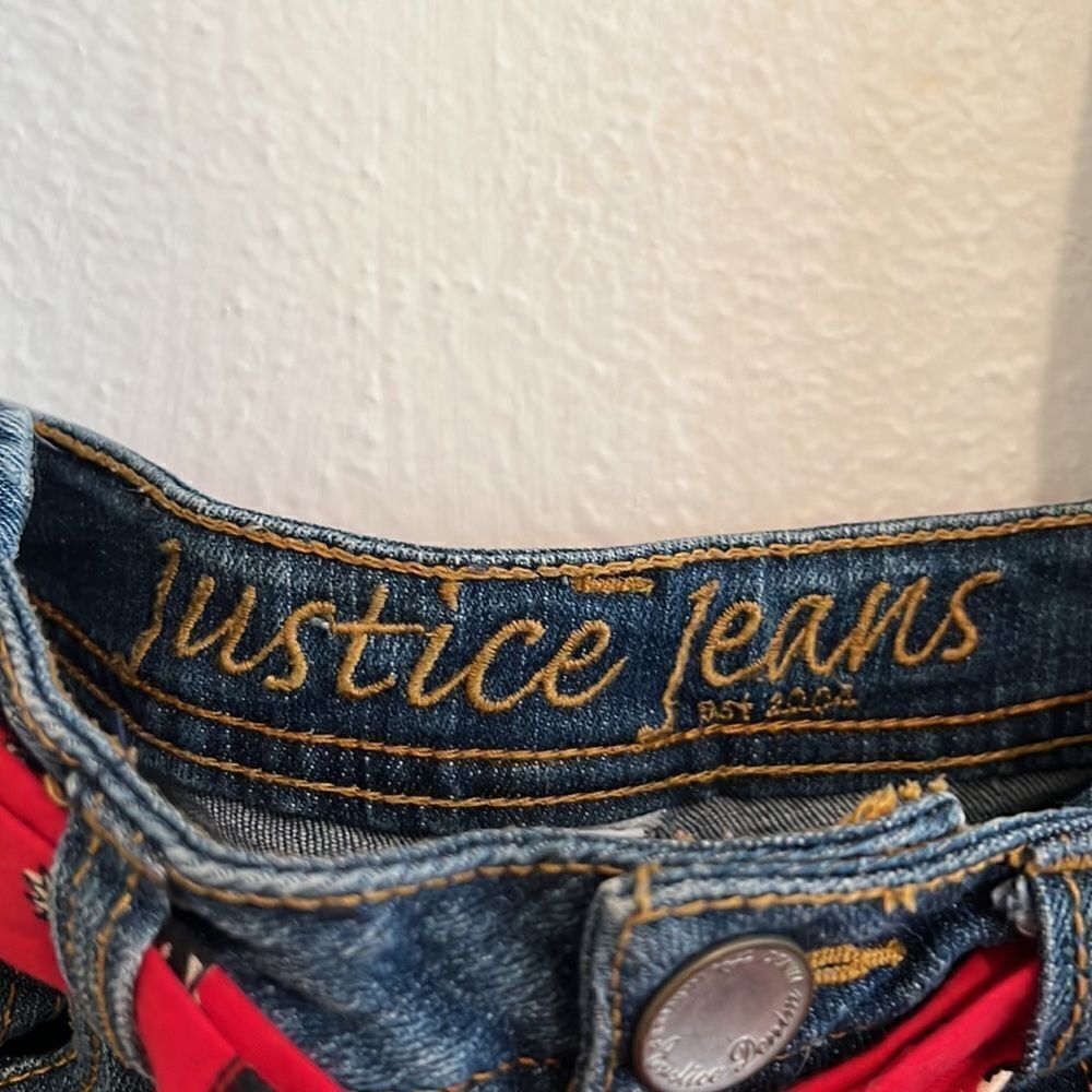 Small Jean Handbag Made From A Pair of Child’s Justice Jeans - Picture 6 of 7